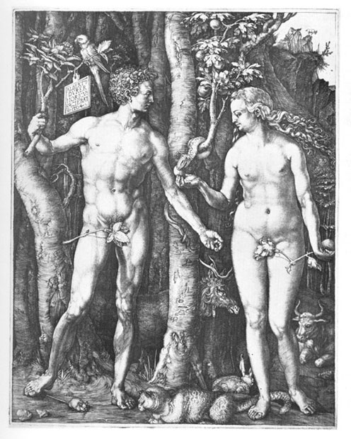 Albrecht Dürer, Adam und Eva, 1504 (Kupferstich)
